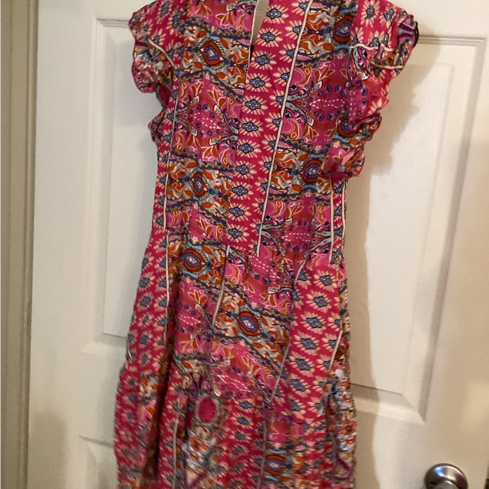 Vibrant Pink Patterned Dress